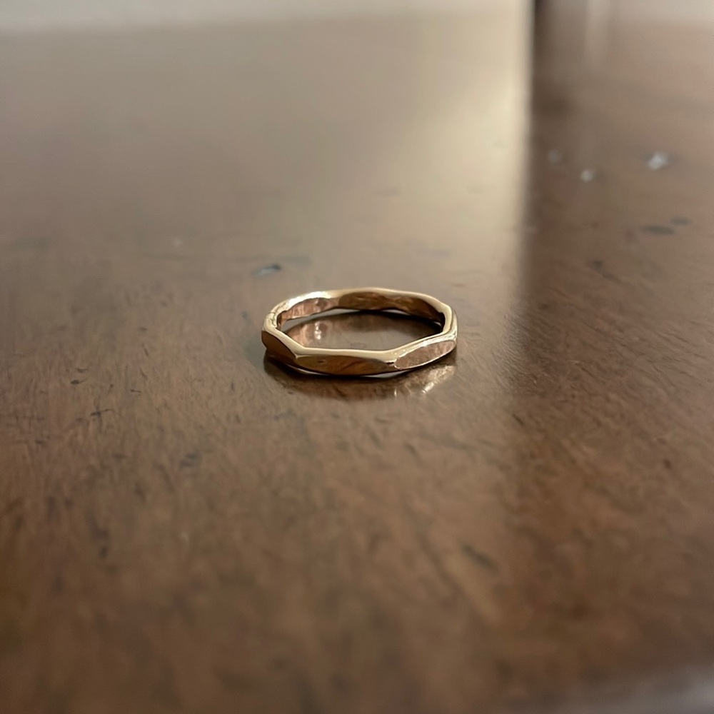 Goldie Lew Angled Hammered Stacker